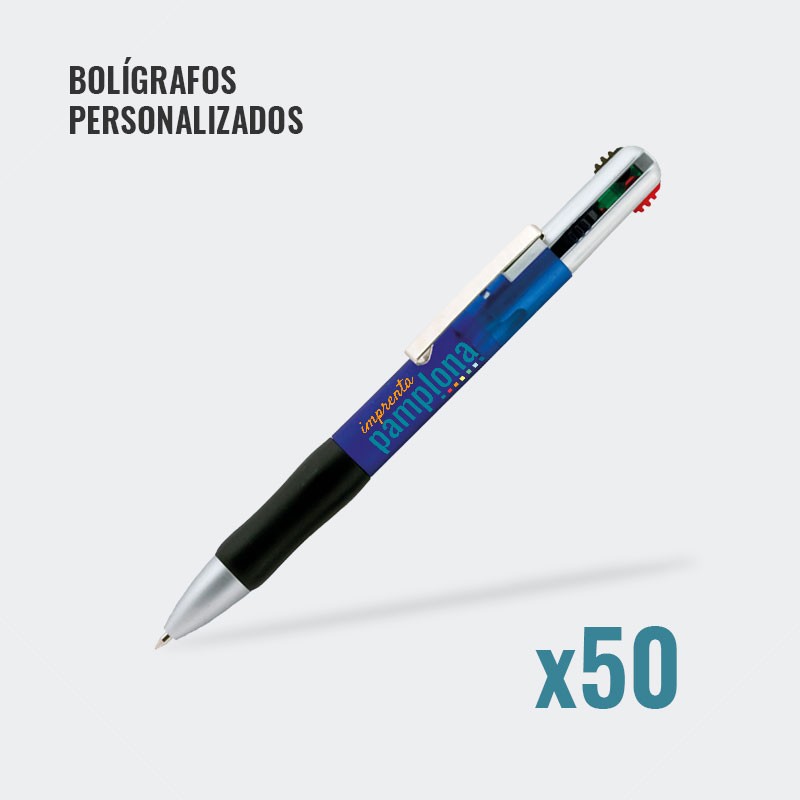 Bolígrafos Personalizados de Oficina al mejor precio. Envíos Gratis.  Cantidad 50 Uds. Color Azul